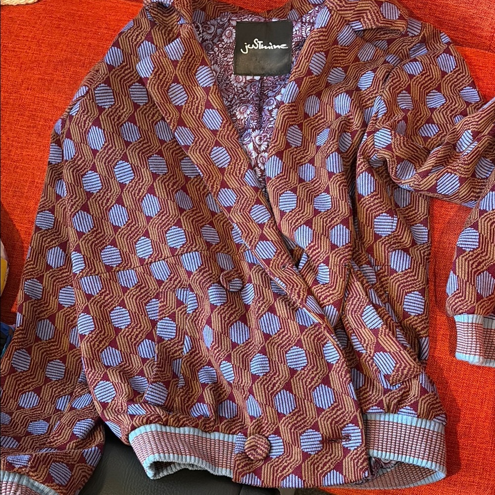 Justmine Geometric Patterned Jacket - Picture 11 of 11